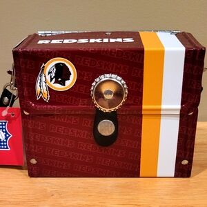 (SOLD) Washington Redskins Metal Box Sling Crossbody Storage Littlearth Vintage